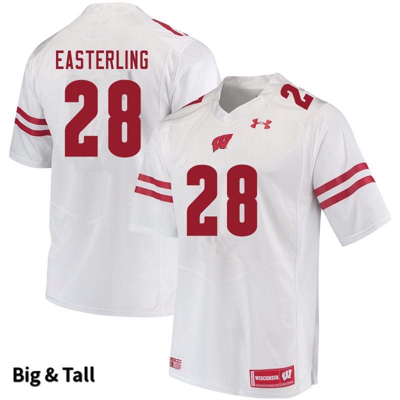Wisconsin Badgers Men's #28 Quan Easterling NCAA Under Armour Authentic White Big & Tall College Stitched Football Jersey US40P86RU